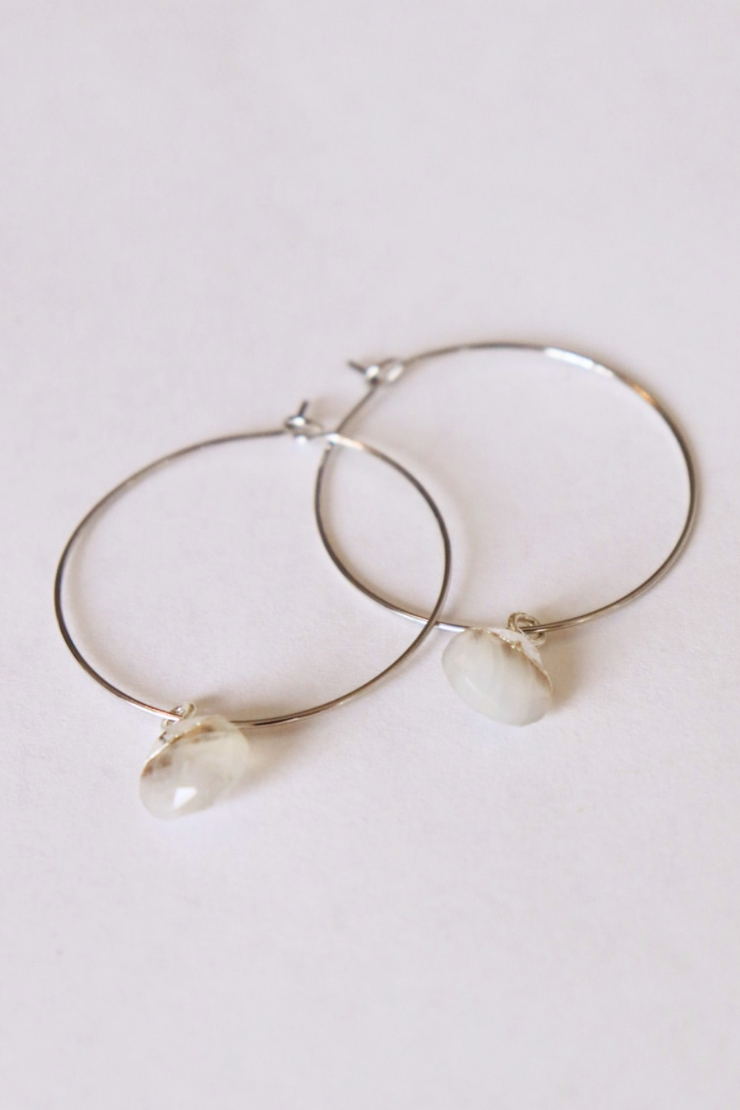 1" - Med Electroplated Gem Drop Hoops