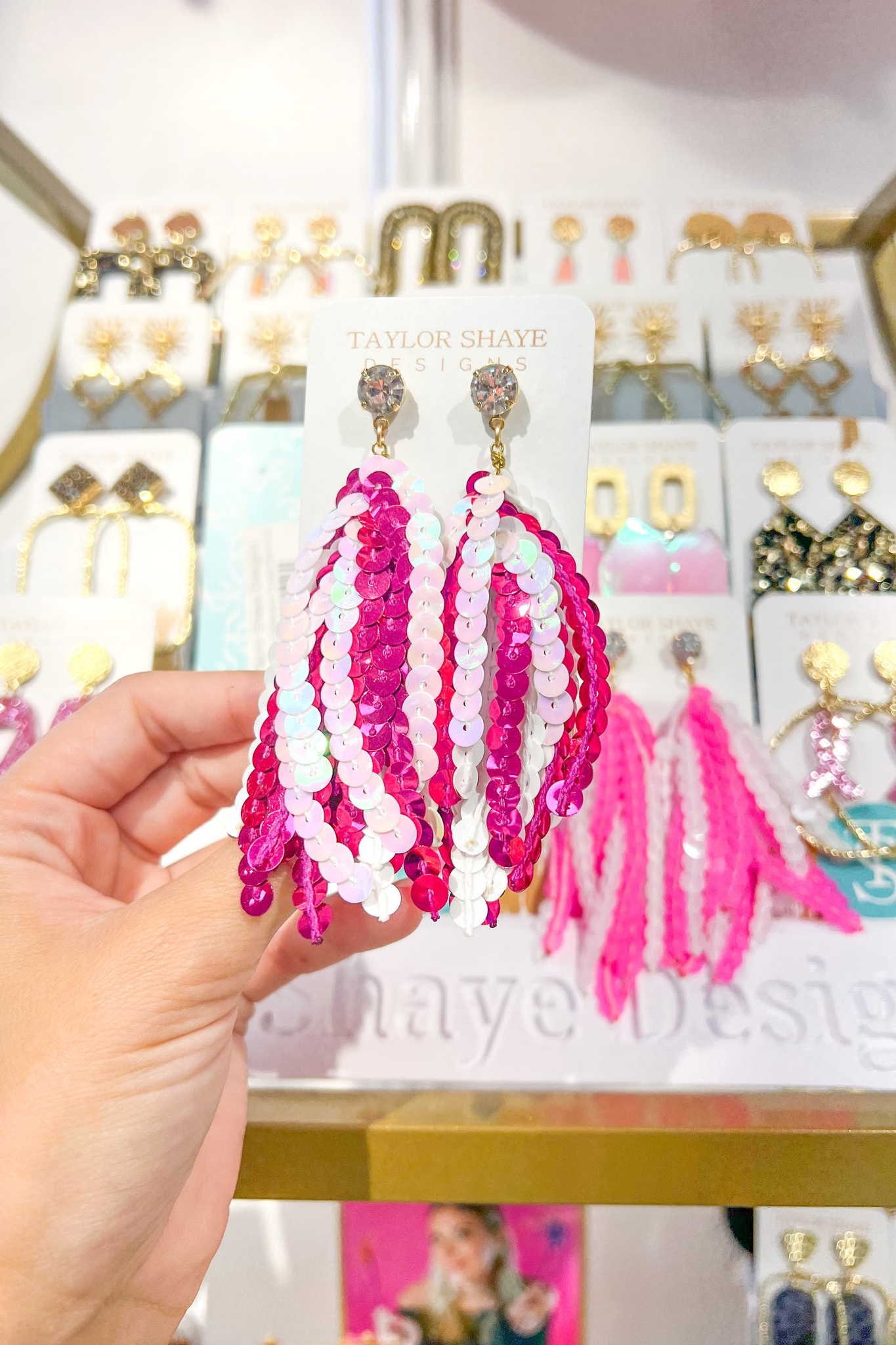 Sequin Tassel Earrings