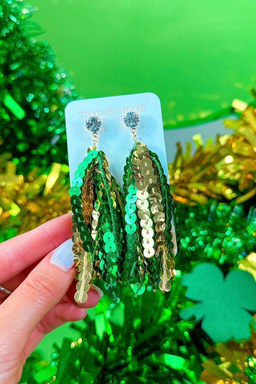 Sequin Tassel Earrings