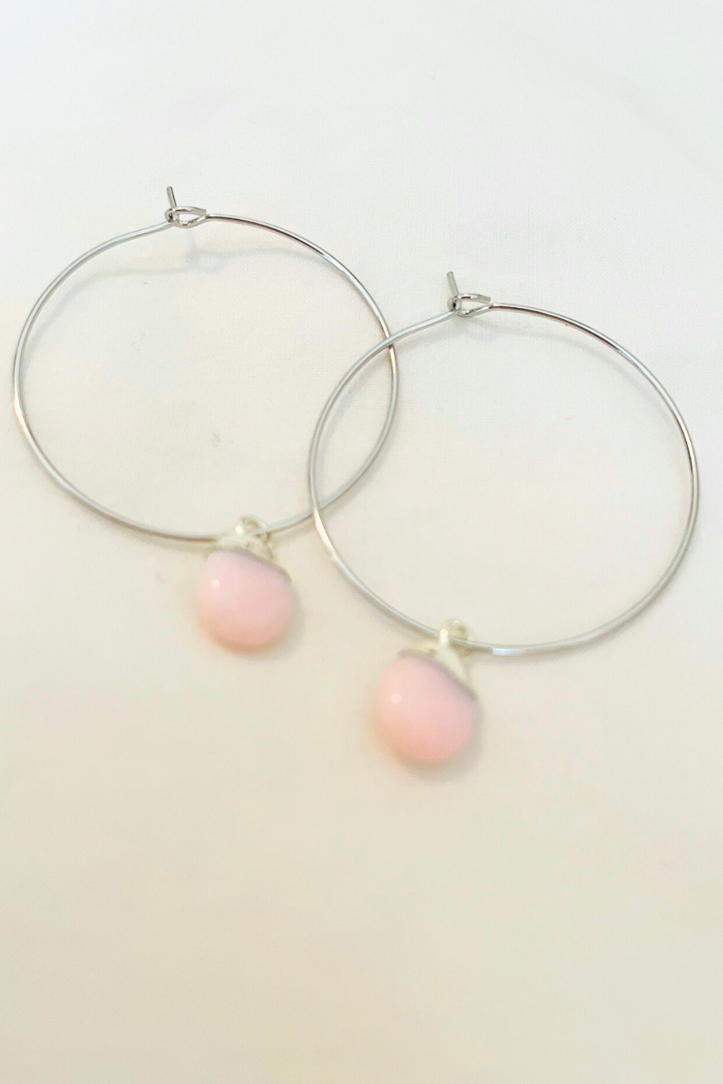 1" Mini Hoops- Smooth Tumble Electroplated Gems