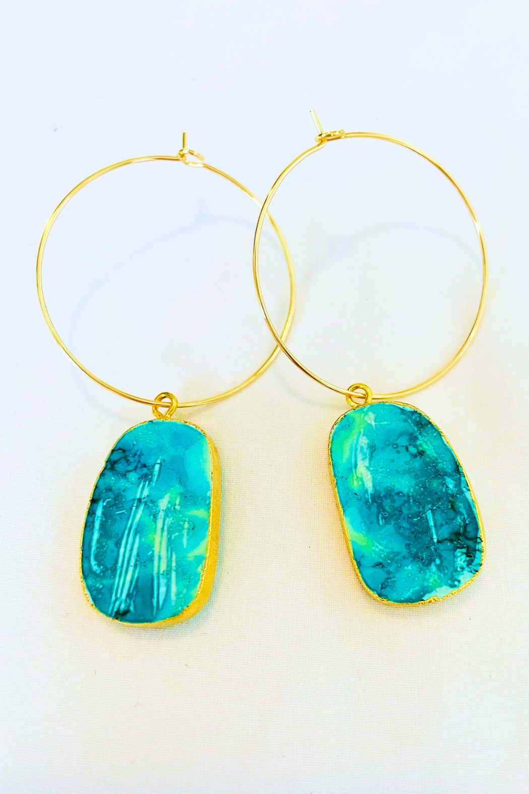 1" Mini Hoop - Tibetan Turquoise