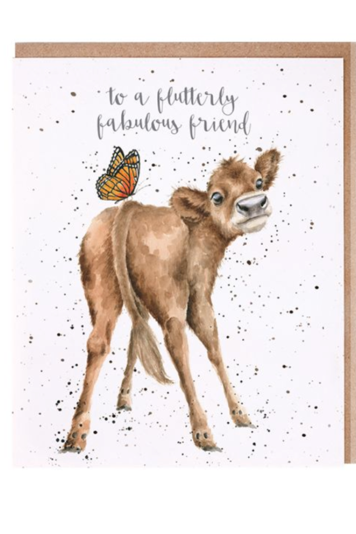 'Fluttery Fabulous Friend' Greeting Card