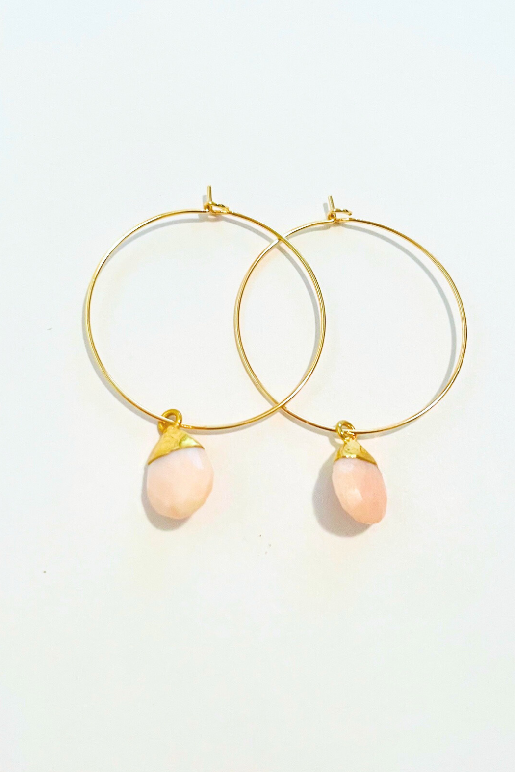 1" - Med Electroplated Gem Drop Hoops