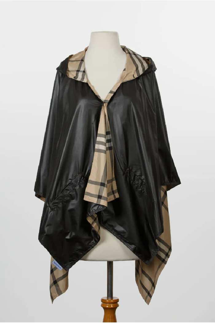 Shiny Black & Plaid Rainrap