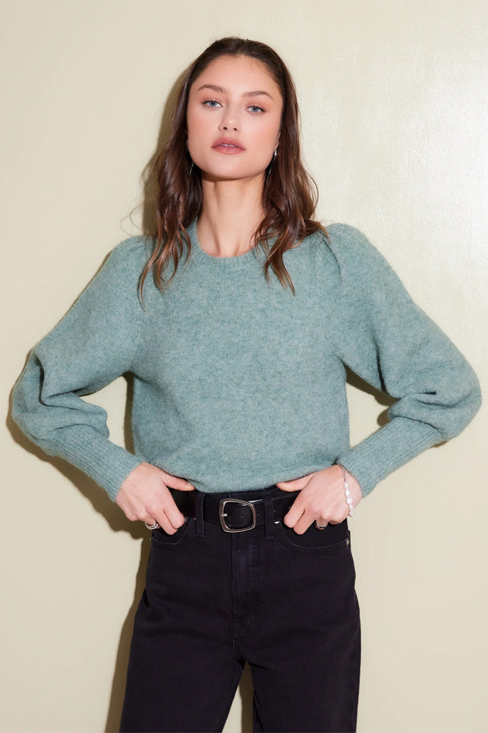 Shirred Sleeve Sweater