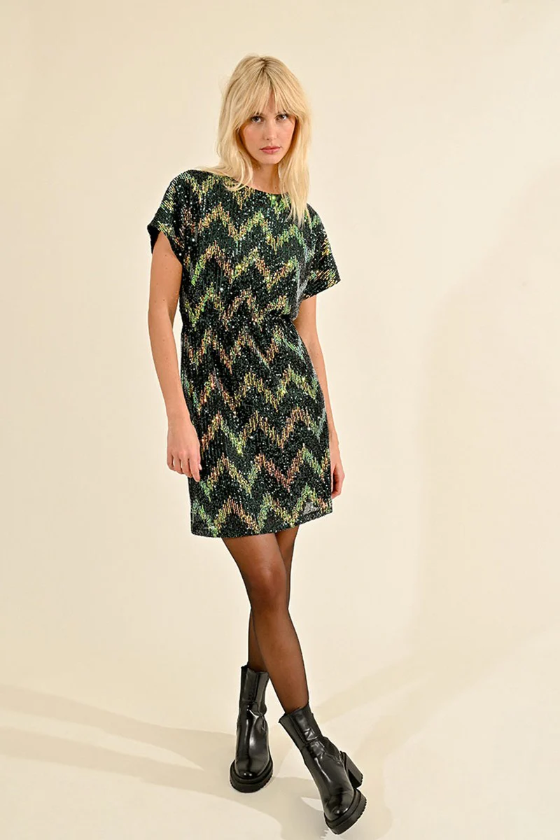 Sequin Straight Dress