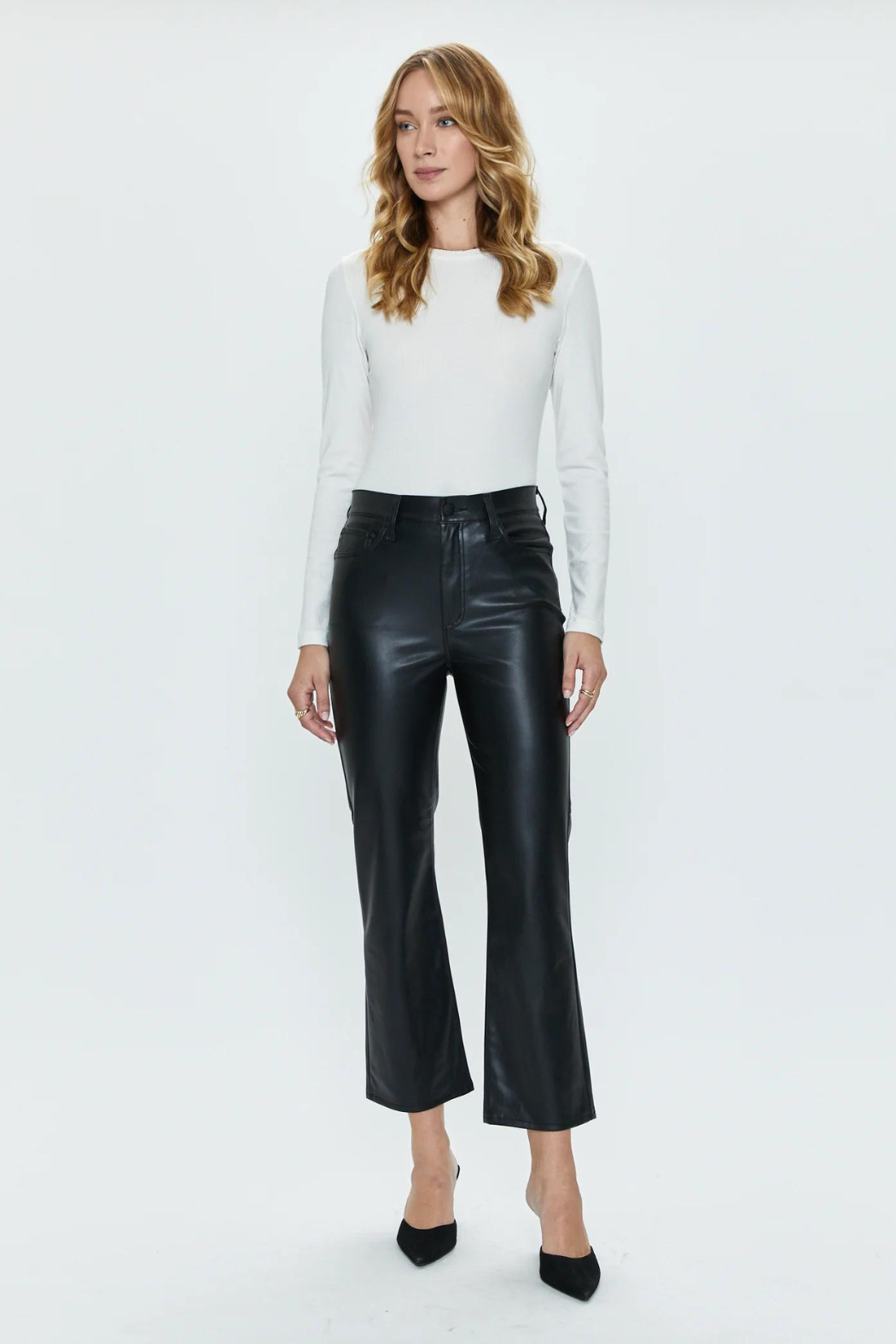 "Lennon" Boot Leg Leather Pant