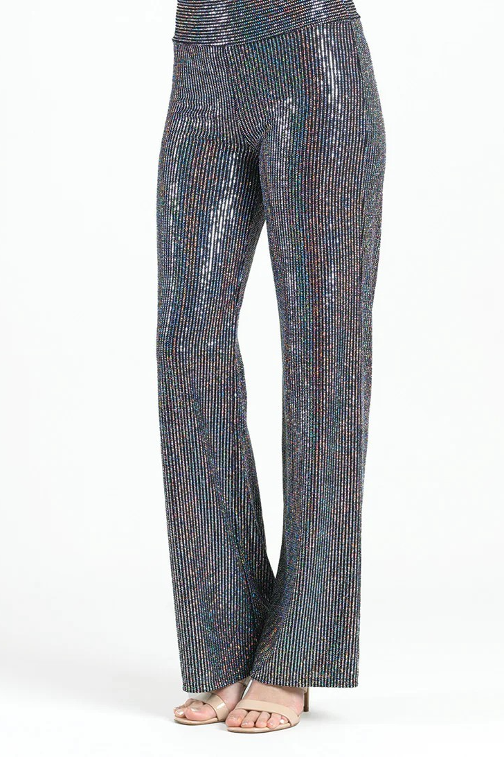 Shimmer Stripe Straight Leg Pant