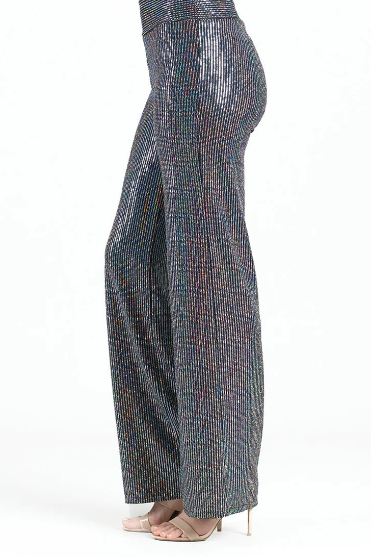 Shimmer Stripe Straight Leg Pant