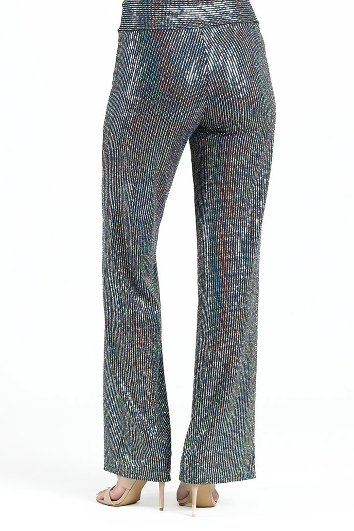 Shimmer Stripe Straight Leg Pant