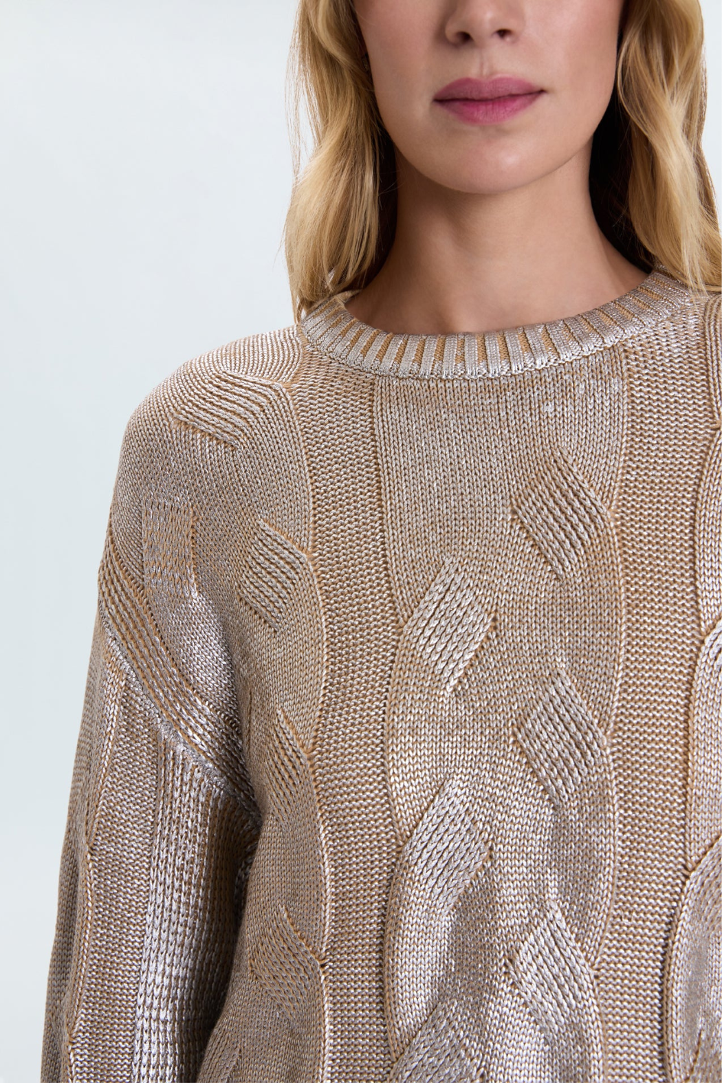 "Everly" Met Cable Sweater