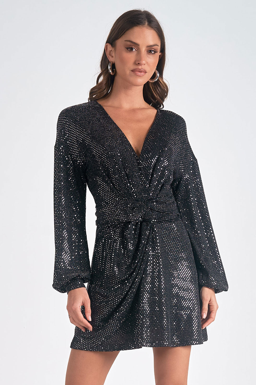 Sequin Wrap Dress