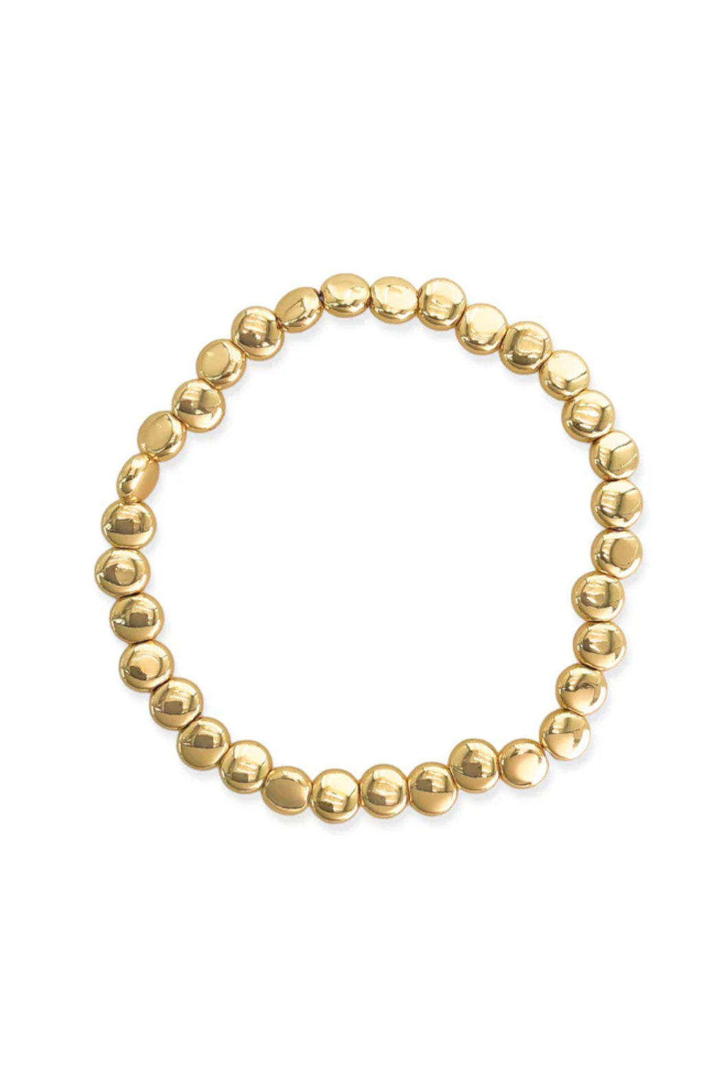 18K Flat Beaded Bracelet