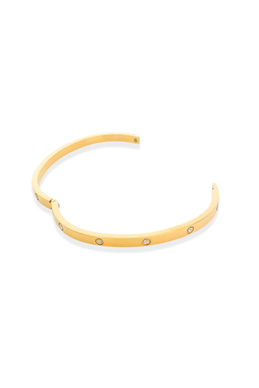 18k CZ 2mm Bangle