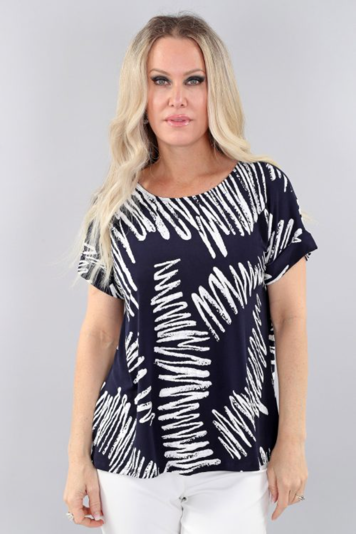 Short sleeve crew neck top