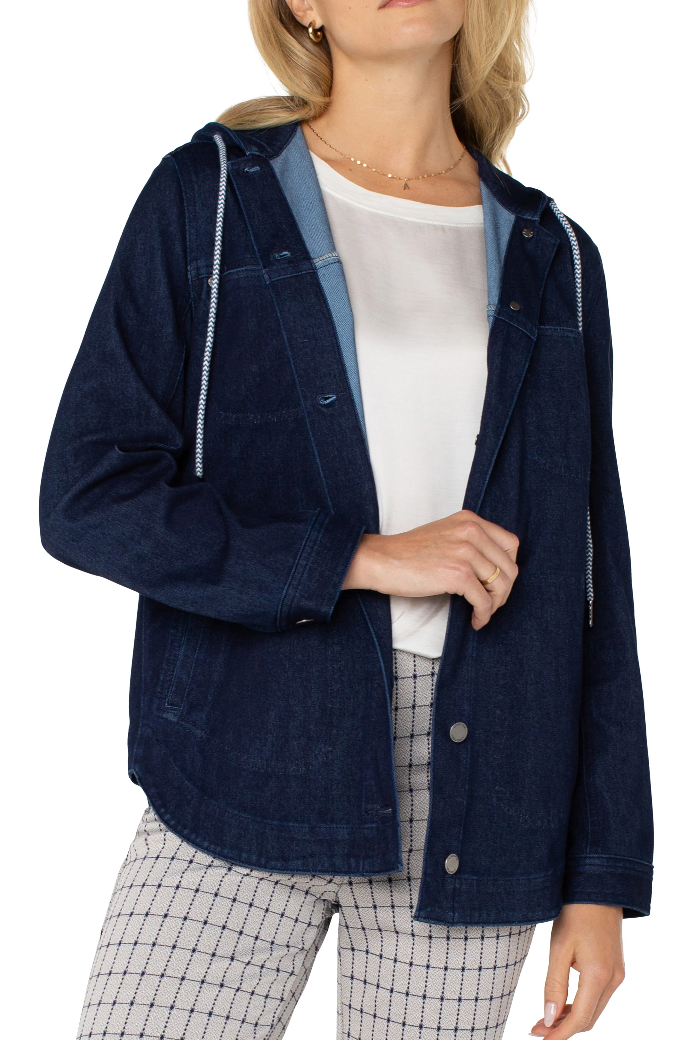 Shirt Jacket with Hood