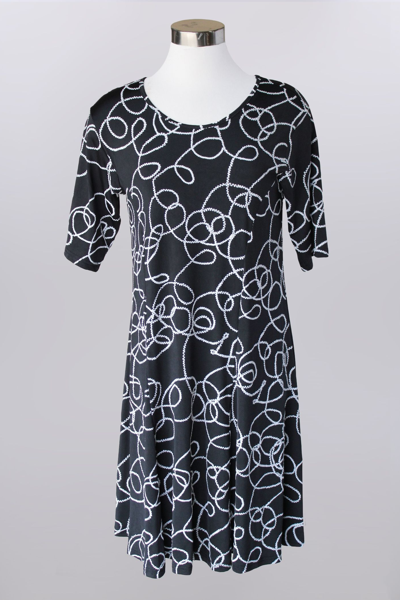SHORT SLEEVE PRINT DRESS