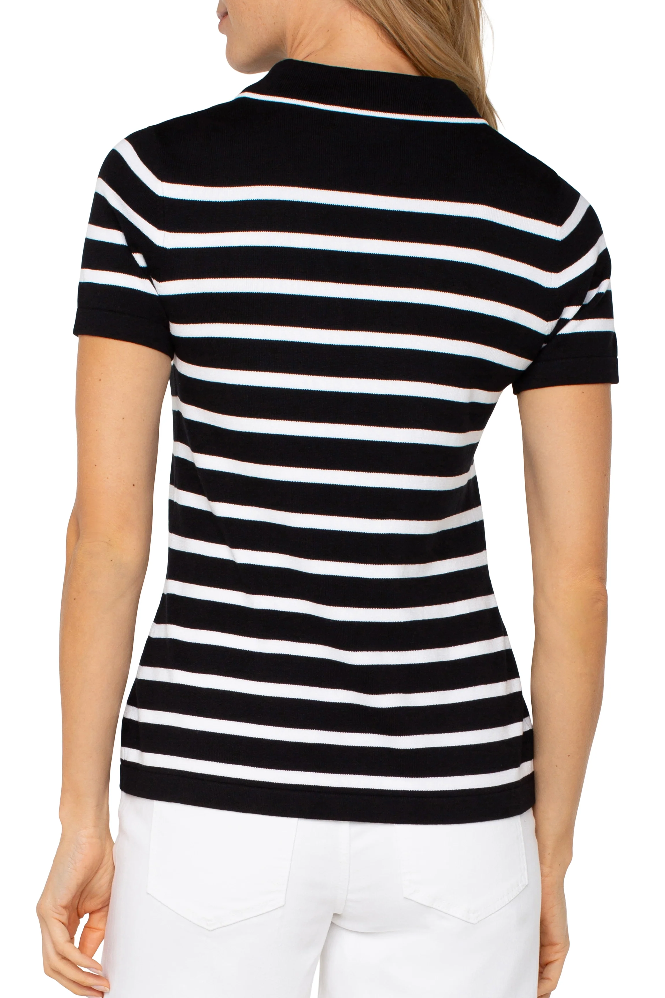 Short Sleeve Collared Sweater