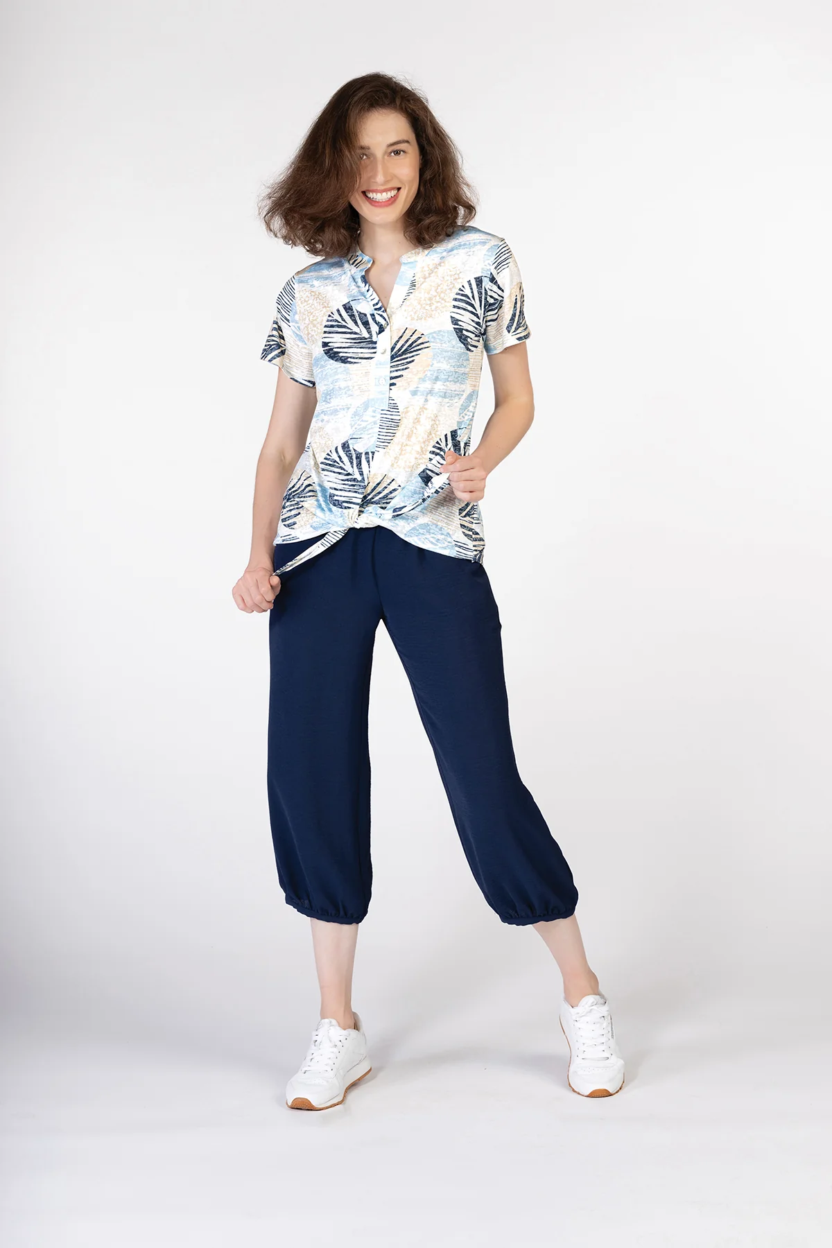 SHORT SLEEVE PRINTED TOP