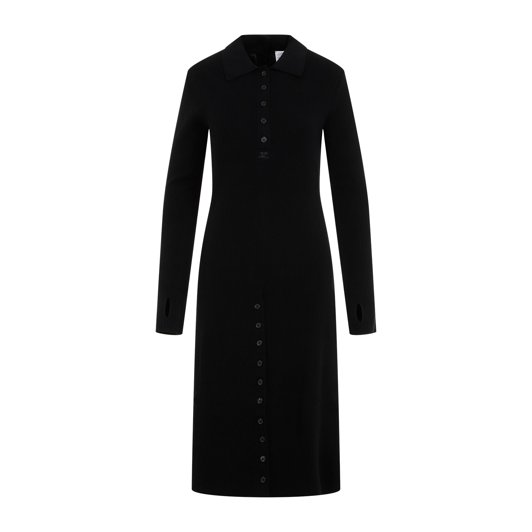 Courreges Multi Buttons Midi Dress Women