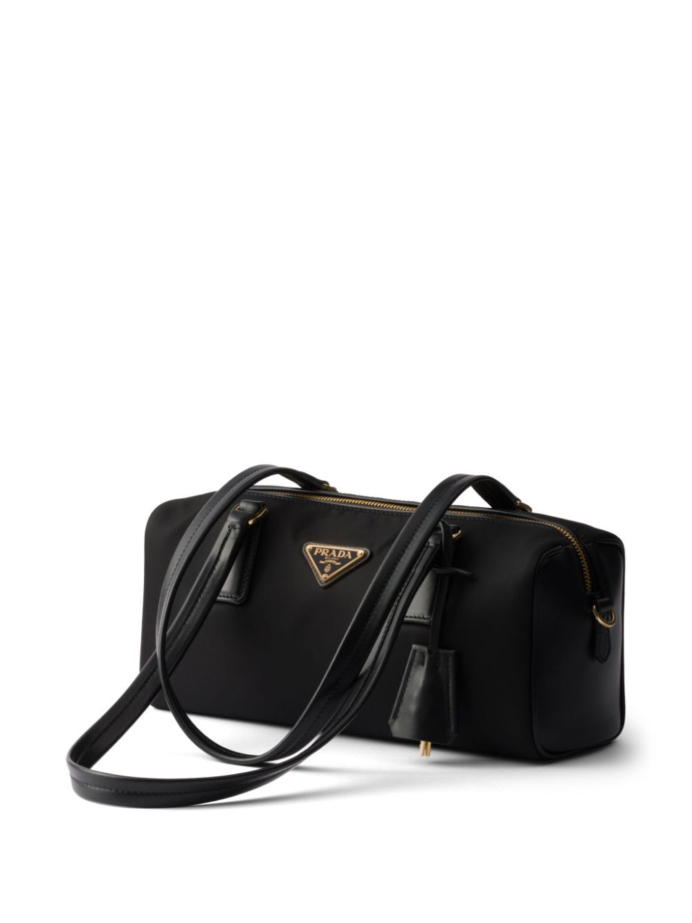 Prada Women Re-Nylon And Leather Medium Top-Handle Bag With Padlock