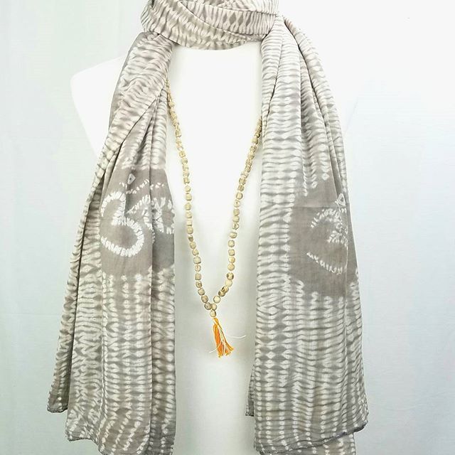 Tulsi OM prayer shawl by OMSutra