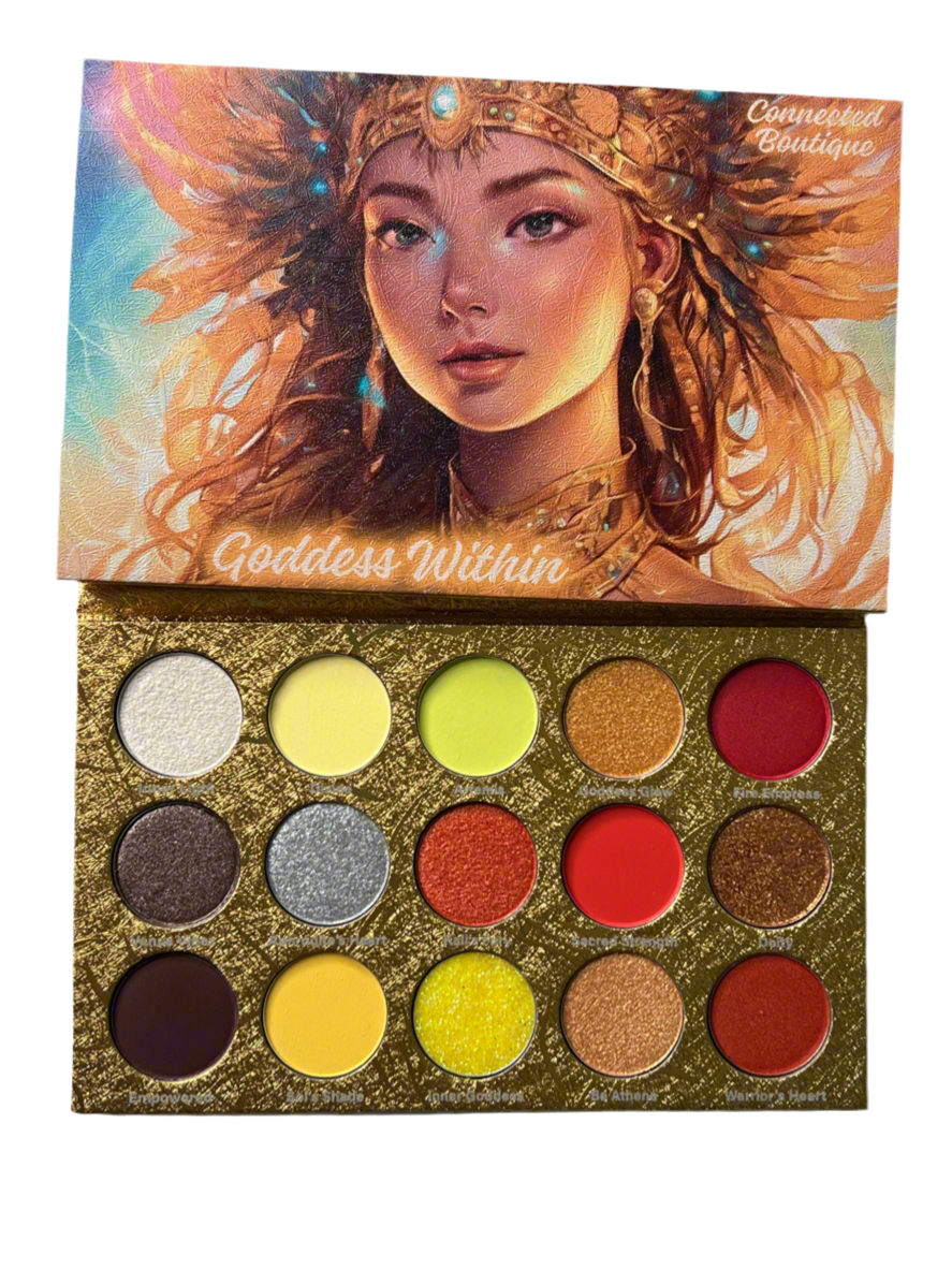 Goddess Within 15‑Shade Eyeshadow Palette – Bold Mattes & Luminous Shimmers