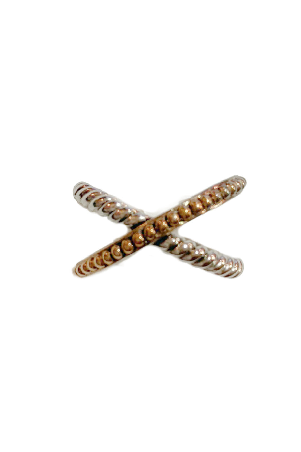 2 Tone X Ring by Embellish Your Life