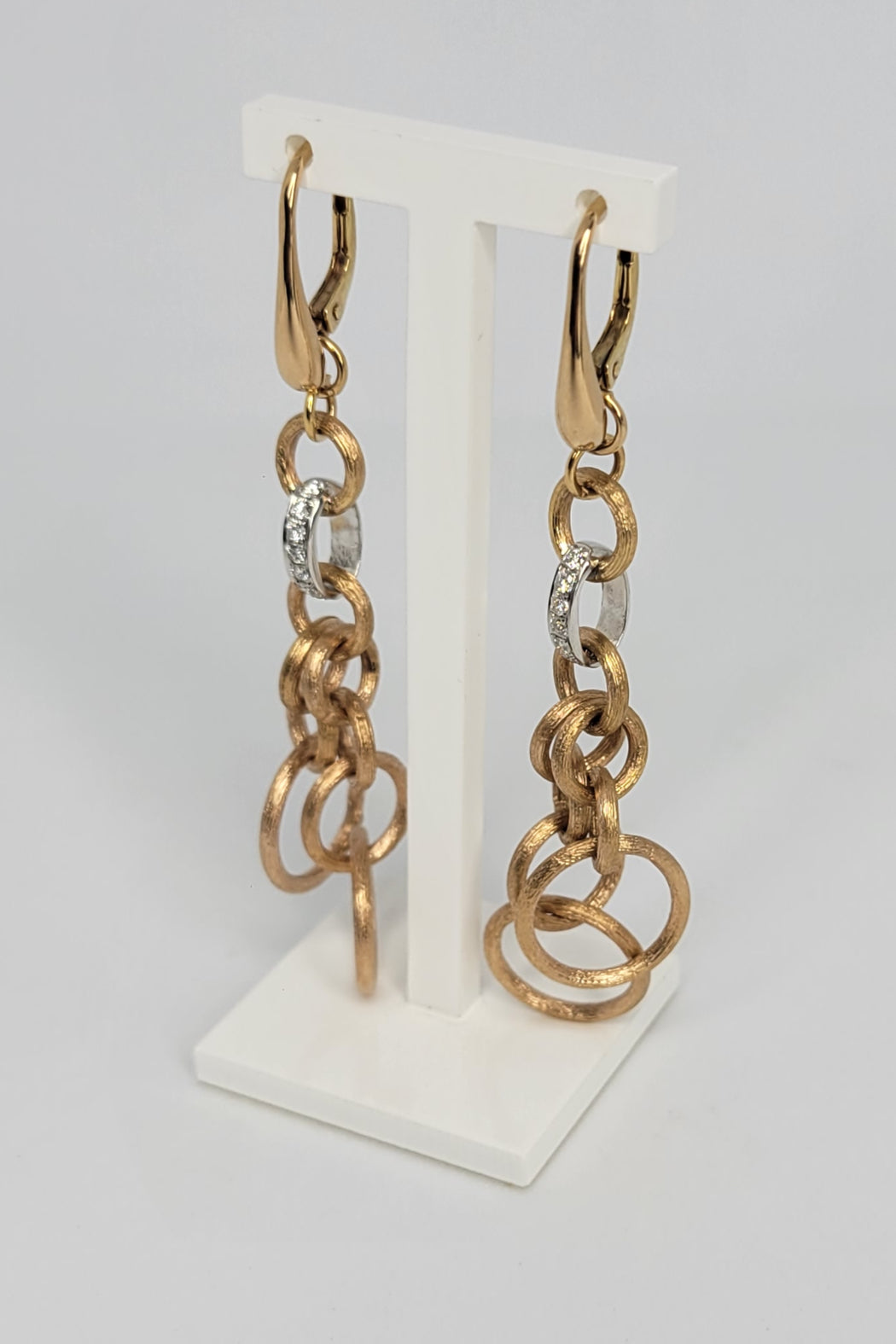 18kt Rose Gold & Diamond Earrings