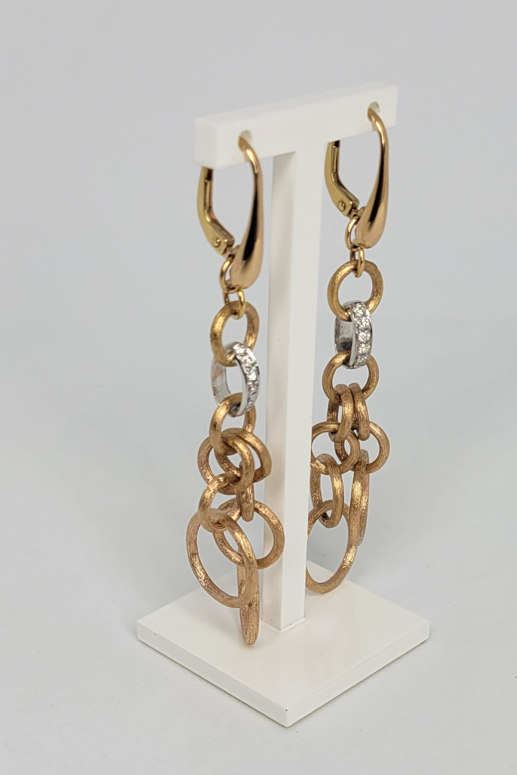 18kt Rose Gold & Diamond Earrings