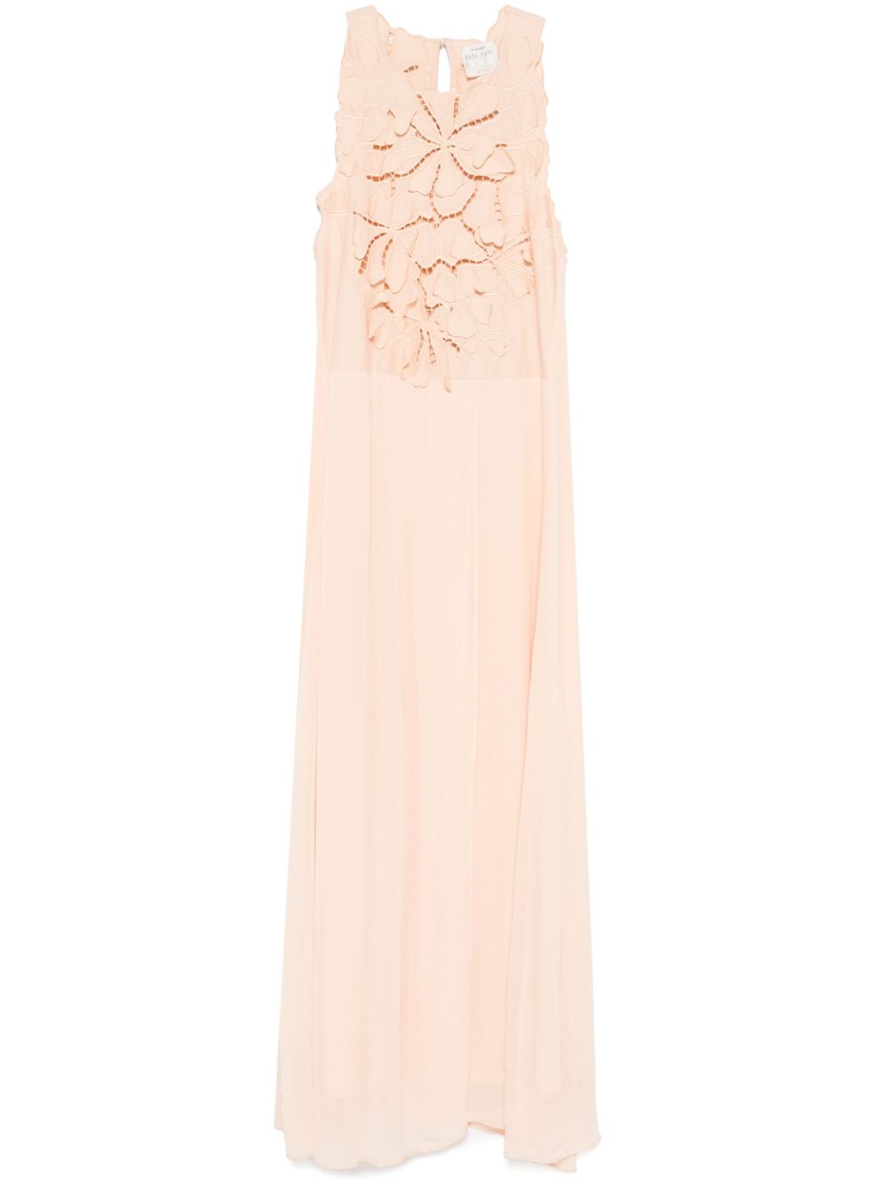 Forte Forte Long dress with floral appliques