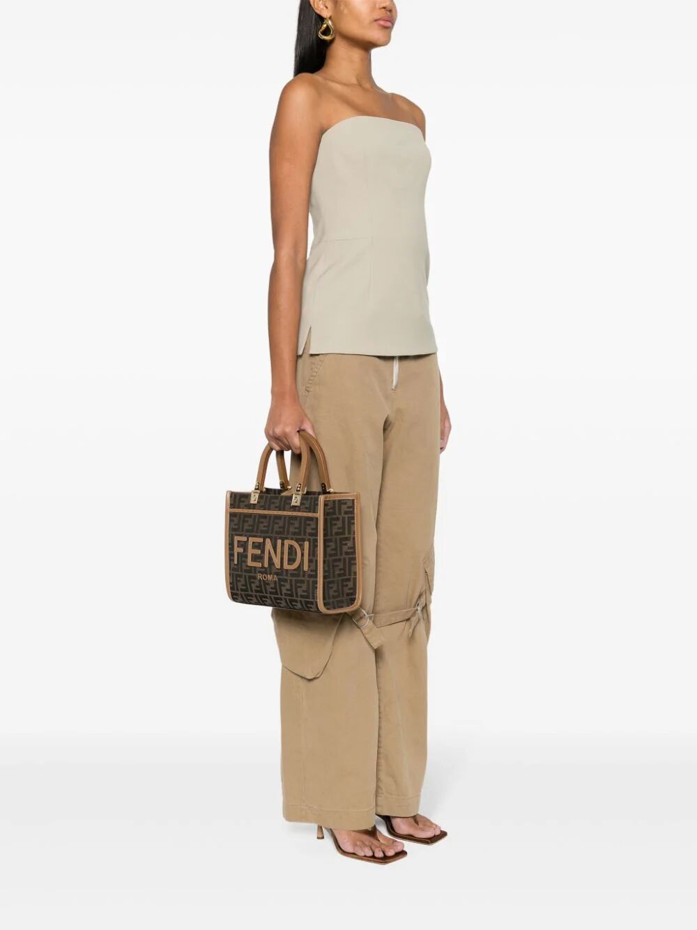 Fendi Women Fendi Sunshine Small Ff Jacquard