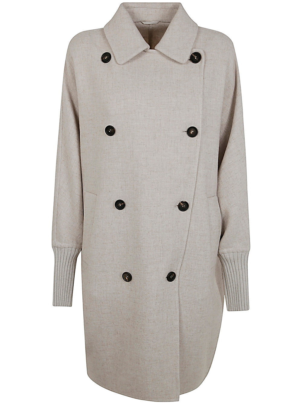 Brunello Cucinelli Women Over Peacoat Overcoat