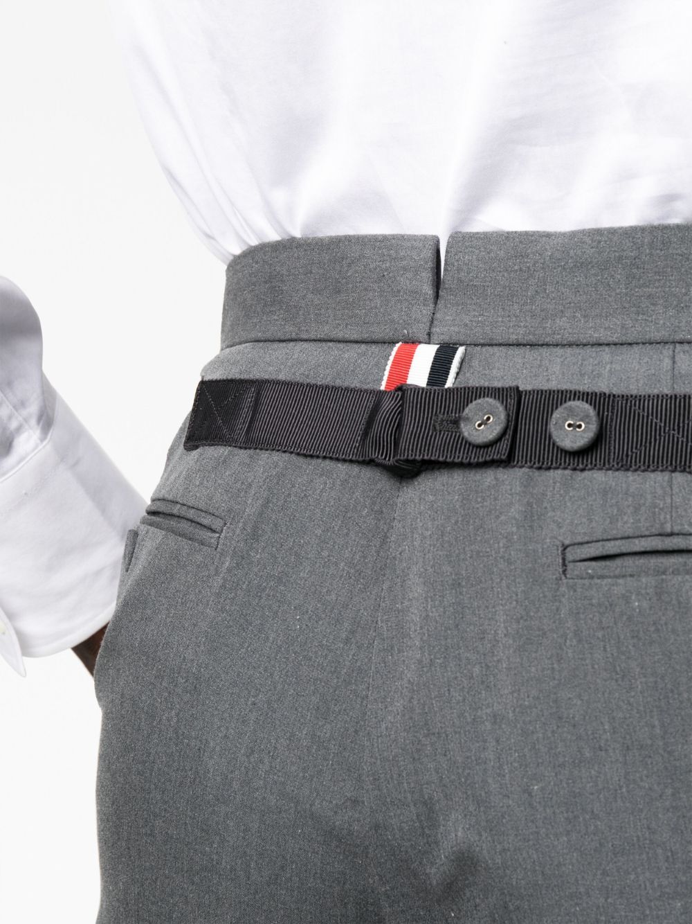 Thom Browne Men Fit 1 Gg Backstrap Trouser In Typewriter Cloth