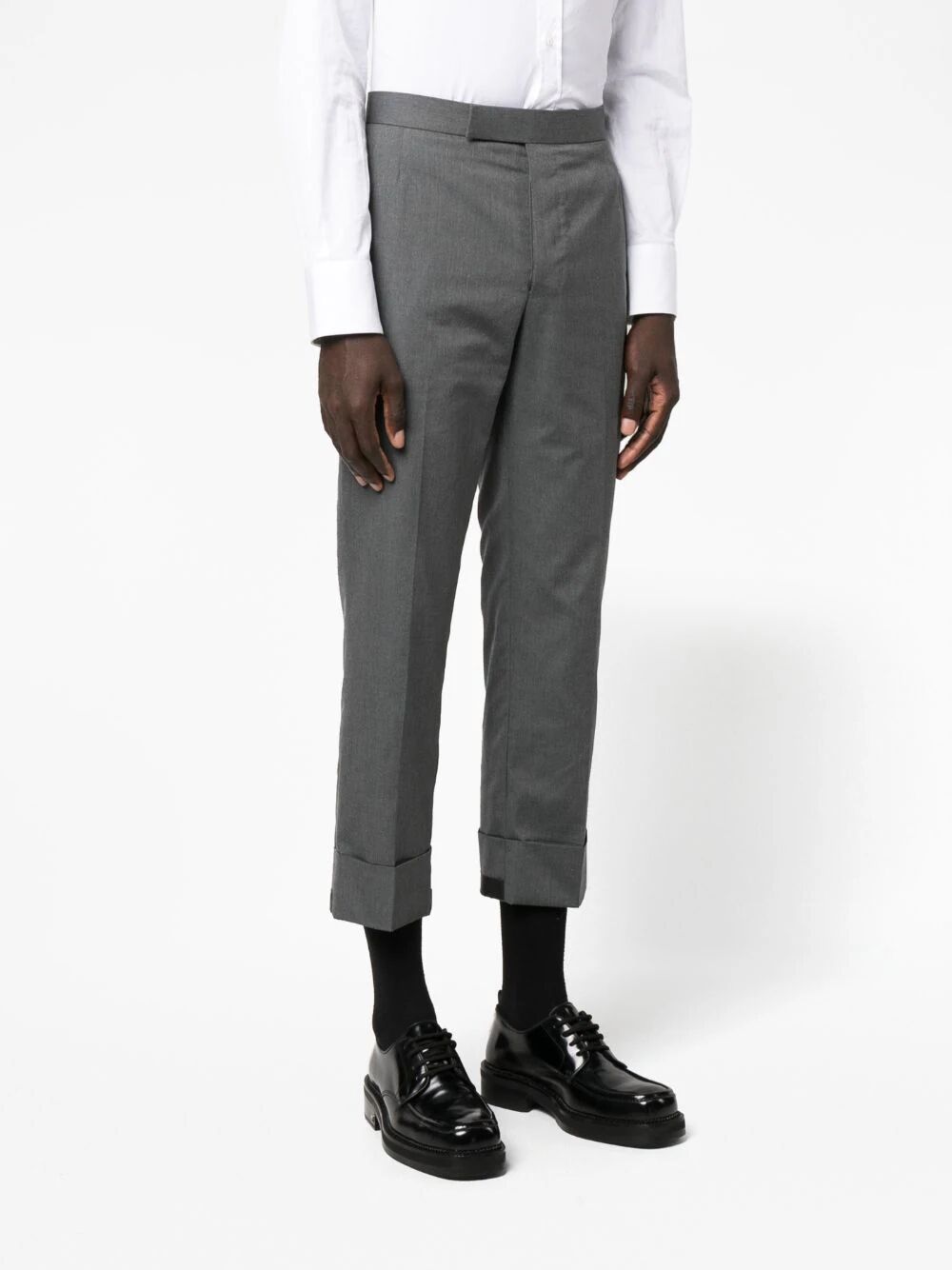 Thom Browne Men Fit 1 Gg Backstrap Trouser In Typewriter Cloth