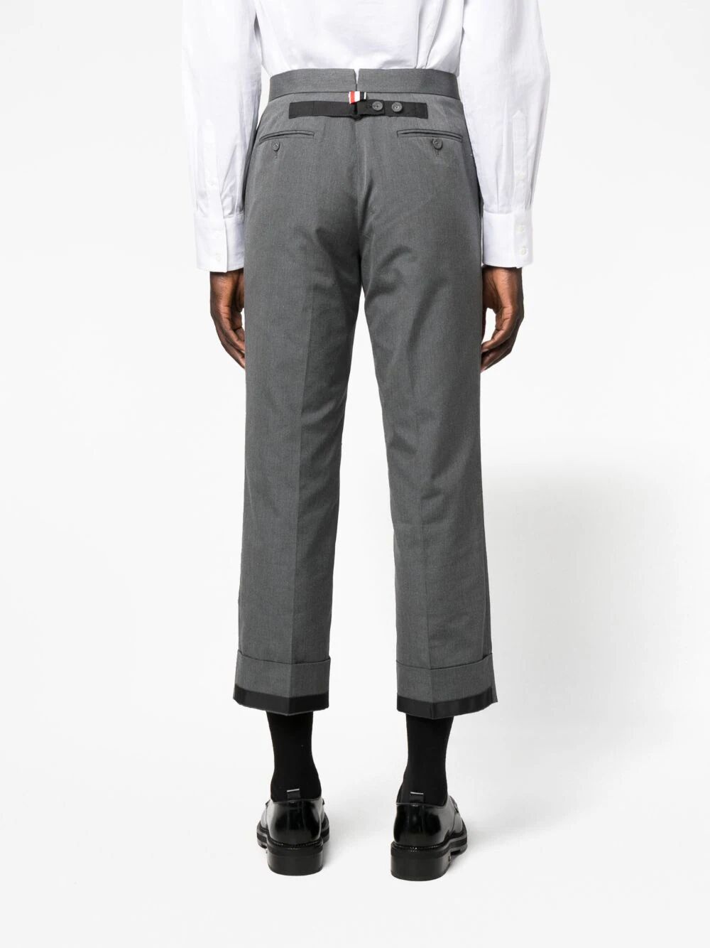 Thom Browne Men Fit 1 Gg Backstrap Trouser In Typewriter Cloth