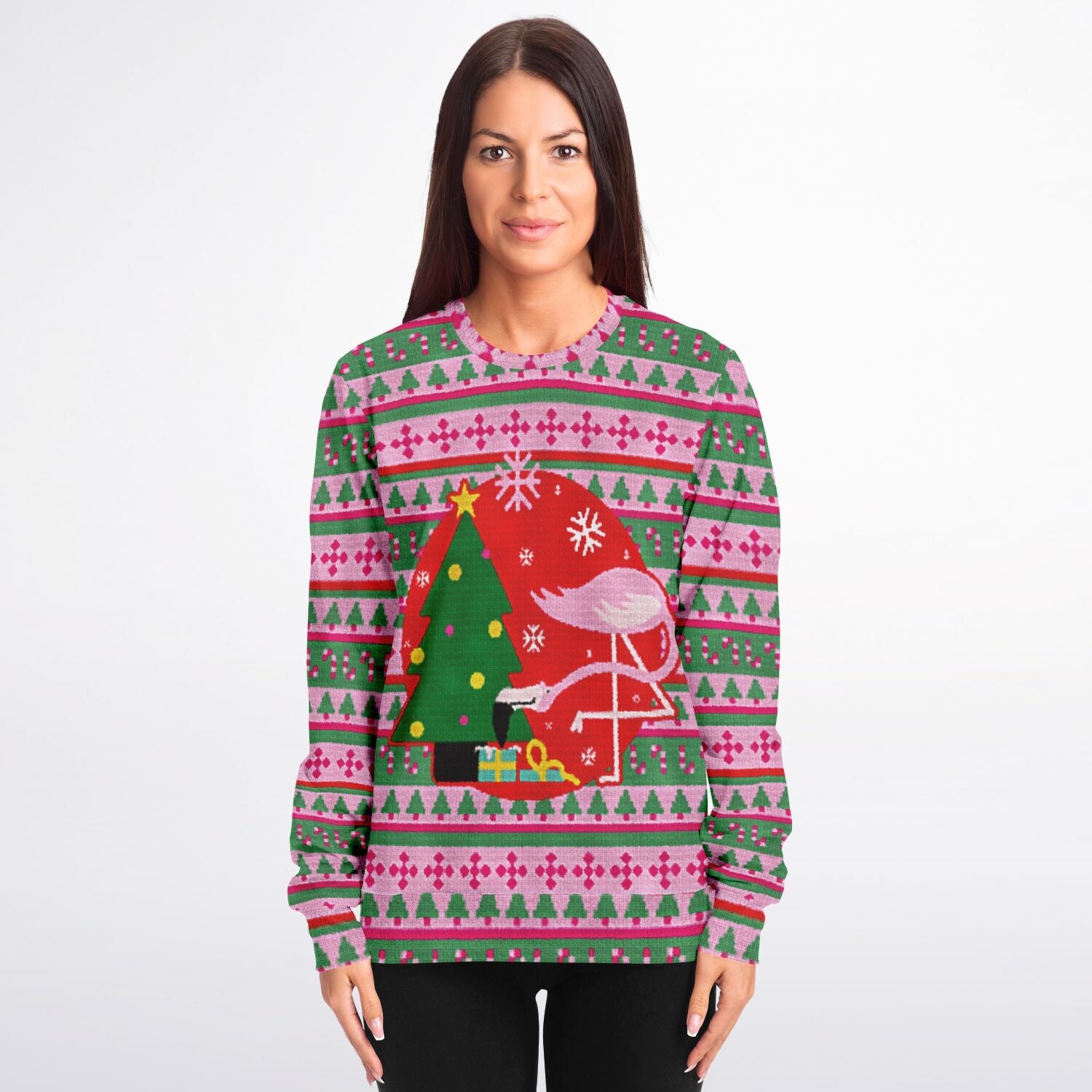 Awkward Flamingo Ugly Christmas Sweatshirt