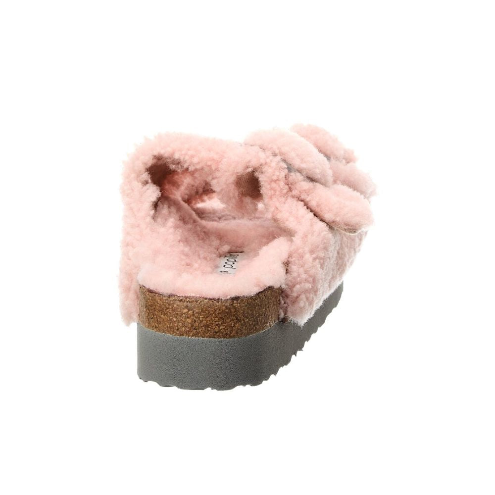 Birkenstock Papillio Teddy Crystal Rose Arizona Big Buckle Shearling Size 7 by Steals