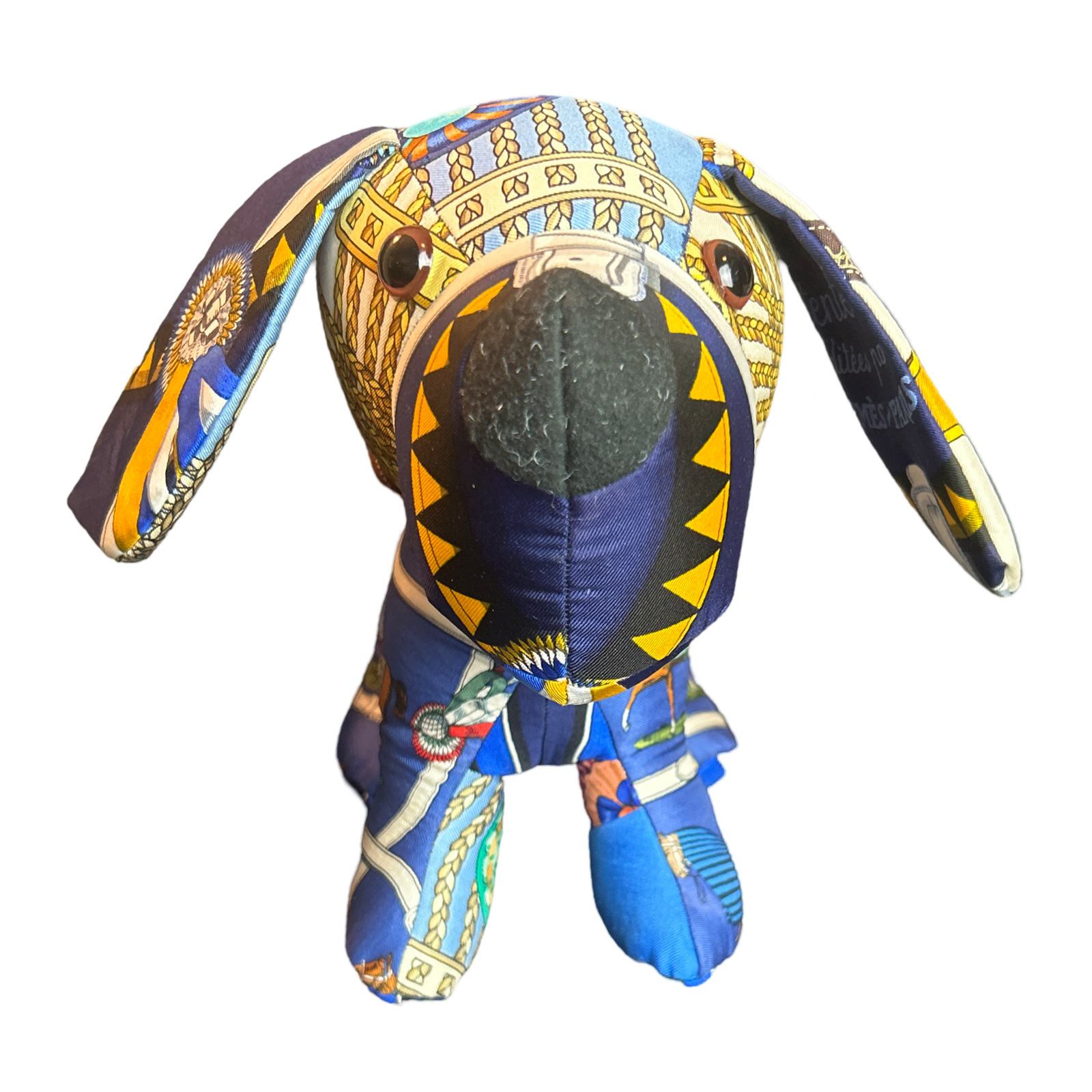 Vintage Silk Scarf Patchwork Puppy