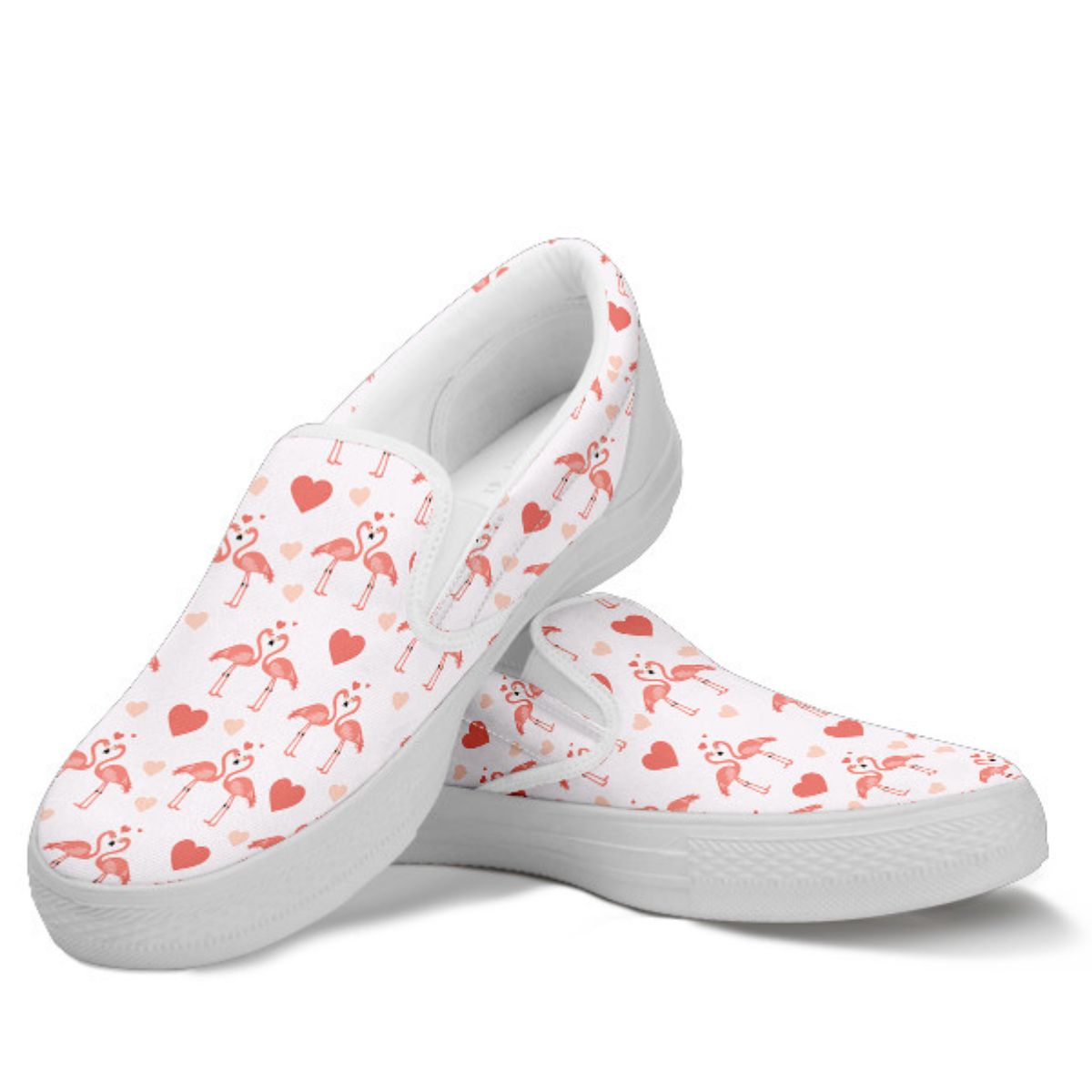 Flamingo Love Slip Ons