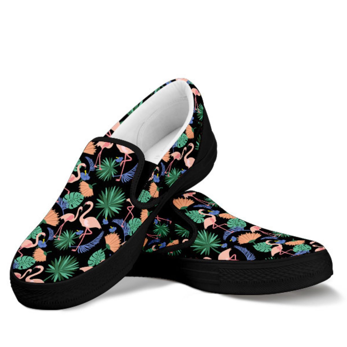 Flamingo Exotic Floral Slip Ons