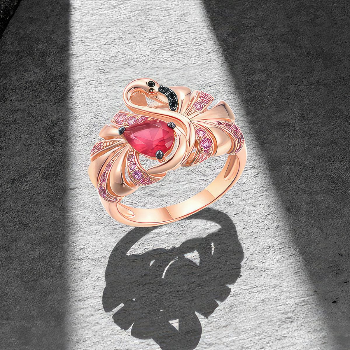 Sterling Silver Flamingo Ring