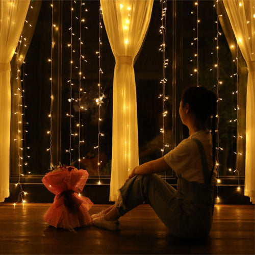 10Ft 300-LED String Curtain Lights- Assorted Colors