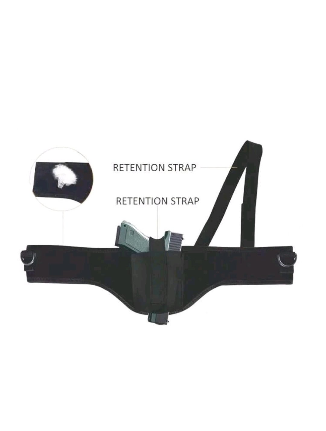 1pc Deep Conceal Shoulder Gun Holster, Unisex Armpit Pistol Holster, Adjustable For Left And Right Shoulder