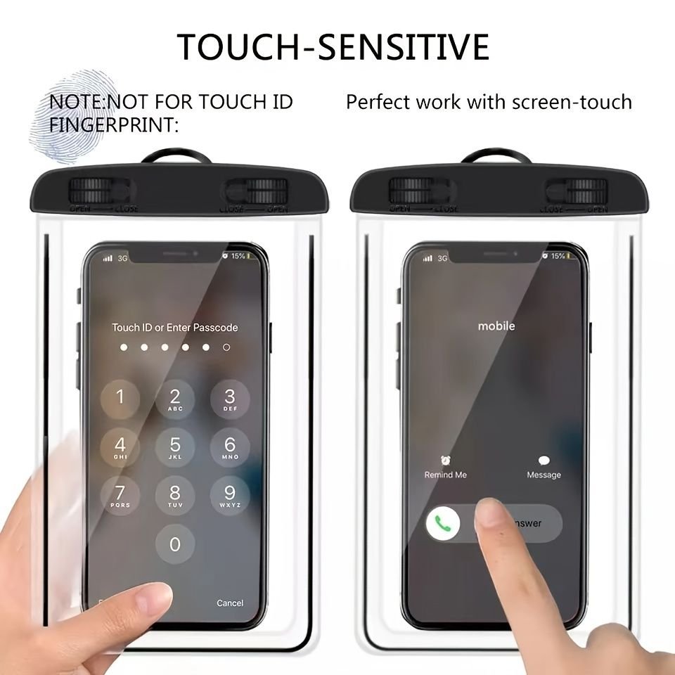 1pc Waterproof Cell Phone Pouch; Universal Underwater Sealing Case For Beach Swimming Pool