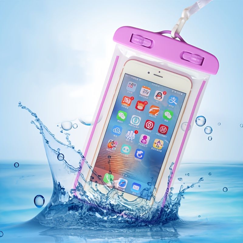 1pcs Luminous PVC Cell Phone Waterproof Bag Transparent Fluorescent Diving Waterproof Case