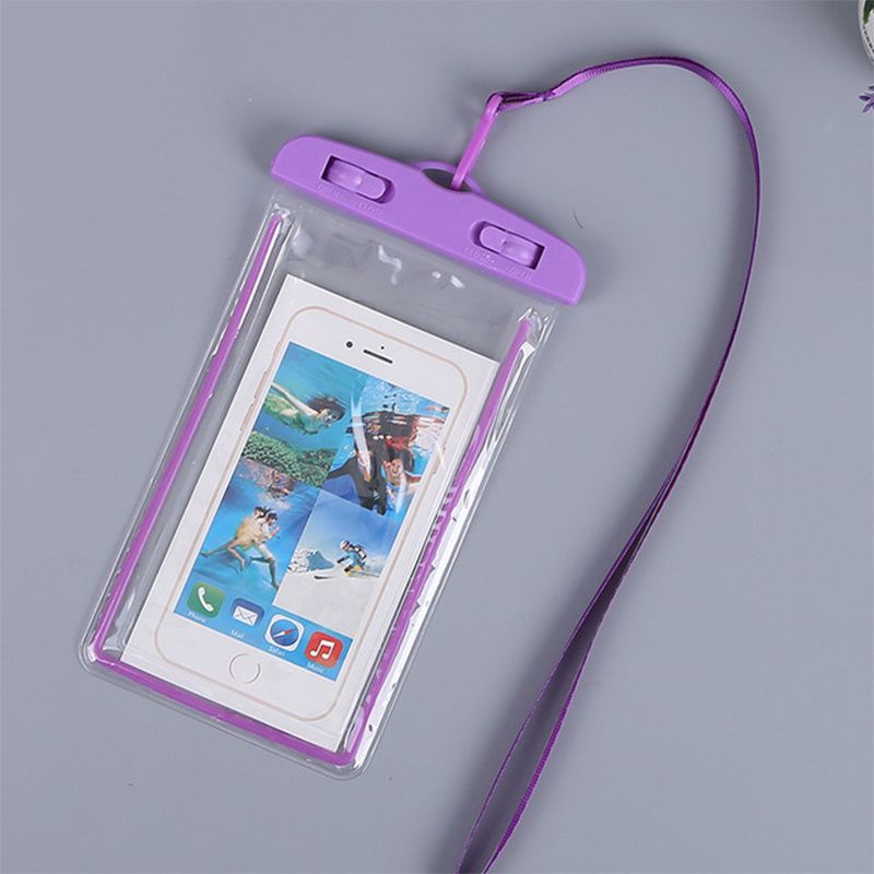 1pcs Luminous PVC Cell Phone Waterproof Bag Transparent Fluorescent Diving Waterproof Case