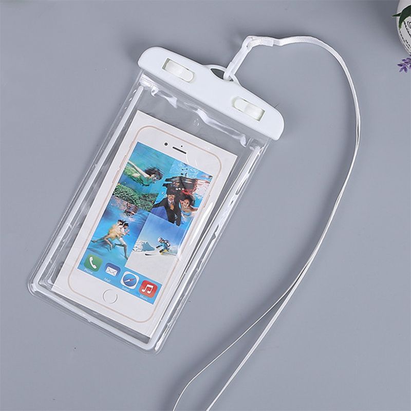 1pcs Luminous PVC Cell Phone Waterproof Bag Transparent Fluorescent Diving Waterproof Case