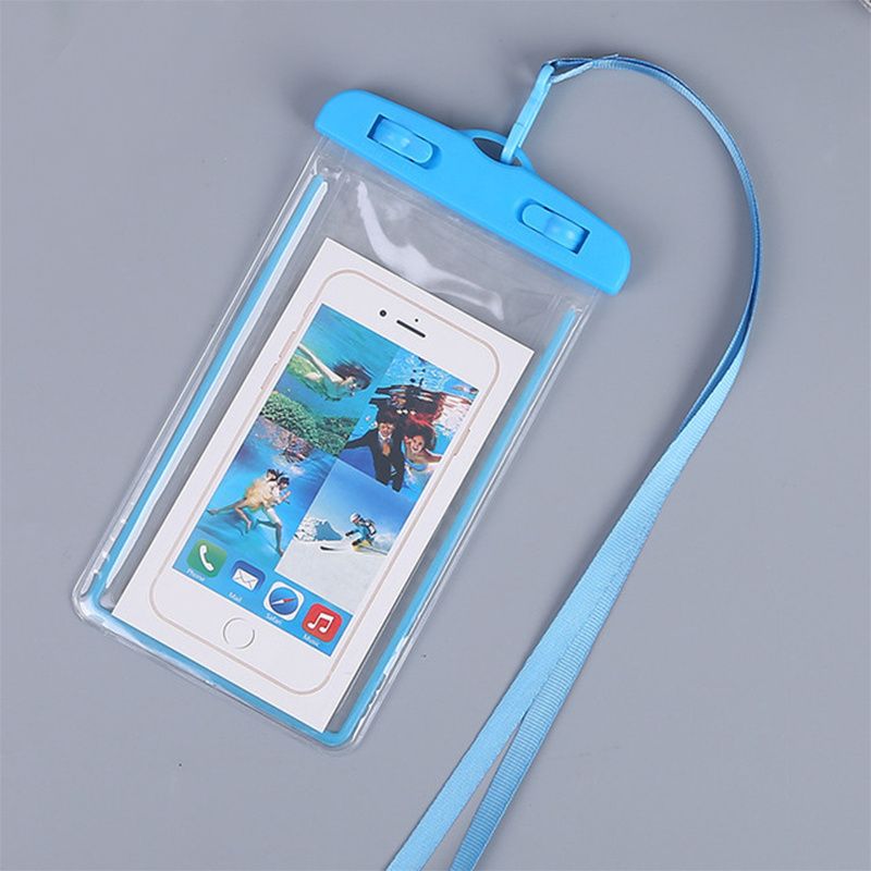 1pcs Luminous PVC Cell Phone Waterproof Bag Transparent Fluorescent Diving Waterproof Case