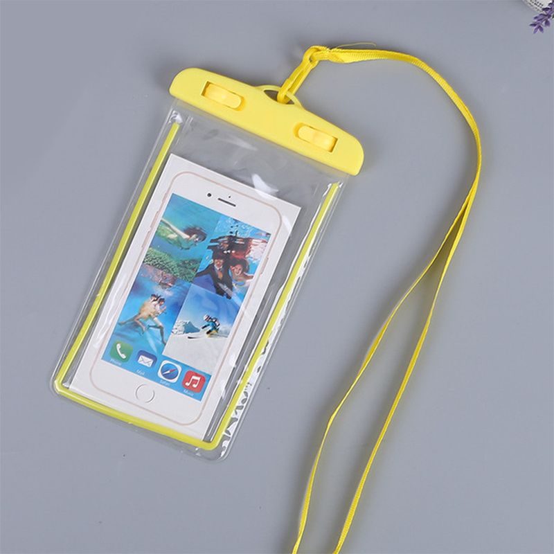 1pcs Luminous PVC Cell Phone Waterproof Bag Transparent Fluorescent Diving Waterproof Case